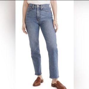 Madewell The Perfect Vintage Straight Jeans With Whiskering
